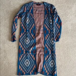 Rock&Roll Cowgirl NWT Southwestern Duster Cardigan